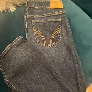 Dark wash low rise Hollister jeans